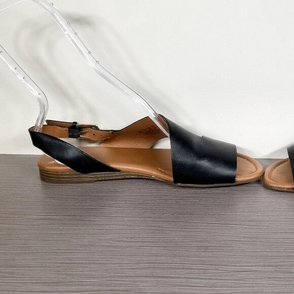 Franco Sarto Garza Sandal, Black Leather, Womens Size 9 M / 39 - Picture 6 of 13